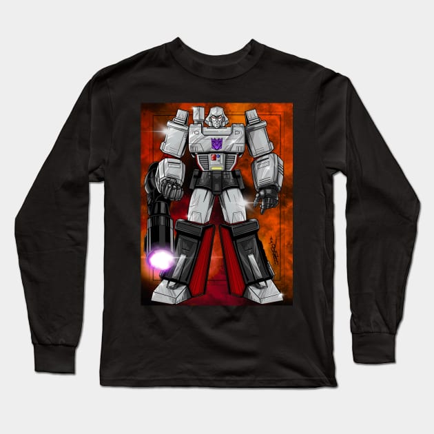 Mighty Megatron Long Sleeve T-Shirt by Ivan’s Art Pad